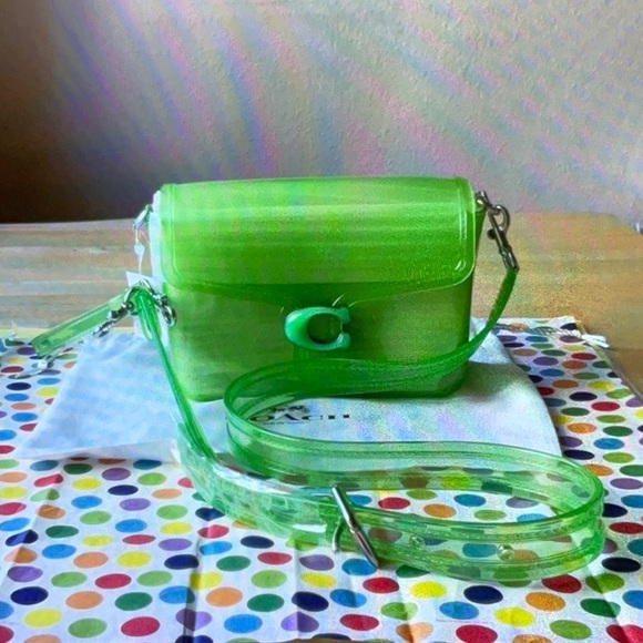 💚 COACH GREEN JELLY TABBY 💚 NWT - Picture 5 of 15